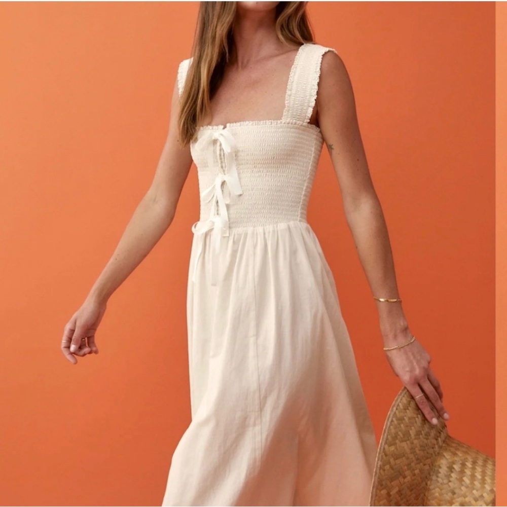 Reformation Darla Cotton Midi Dress